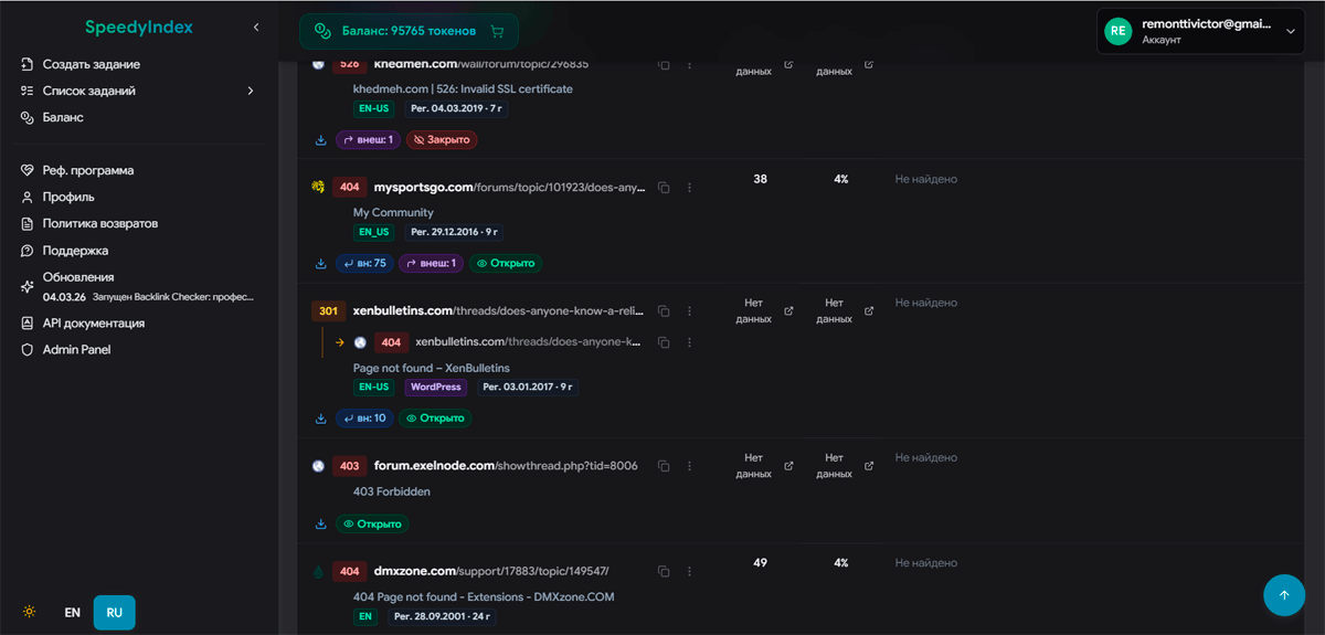 Детальный анализ бэклинков: Domain Authority, Spam Score и Анкоры